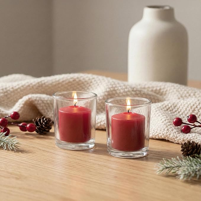 Votive Candles Unscented Candles for Wedding Centerpieces - Red, Pack of 72 Dripless Wax for Parties, Aromatherapy, Devotional, Home Décor, Spas & Holiday Gifts – Royal Imports