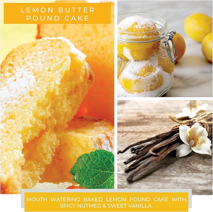 A Cheerful Giver — Lemon Butter Pound Cake - 22oz Mama Scented Candle Jar with Lid - Keepers of the Light - 125 Hours of Burn Time, Gift for Women, Yellow