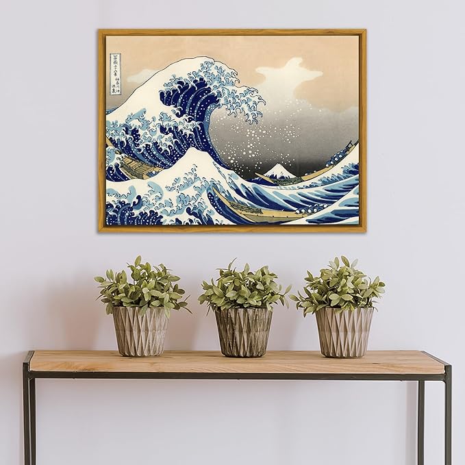 Pixy Canvas 20x24 inch Floater Frame for Canvas Paintings, Wood Panels, Canvas Panels & Stretched Canvas Boards. Floating Frame fits 5/8", 3/4" & max 7/8" Deep Artwork (Color Natural Oak 20 x 24 inch)