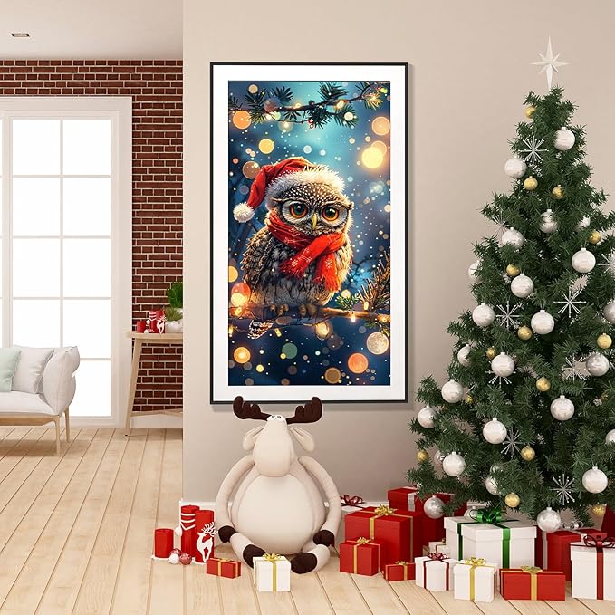 ATDMS Large Diamond Painting Kits for Adults DIY 5D Christmas Diamond Art Kits for Adults Full Drill Christmas Bird Diamond Painting Kits Gem Art Kits for Home Wall Decor 15.7x27.5 Inch