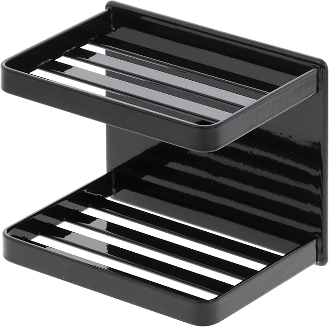 山崎実業(Yamazaki) BT-TW P Bathroom Rack, 約W12XD8.5XH10cm, Black