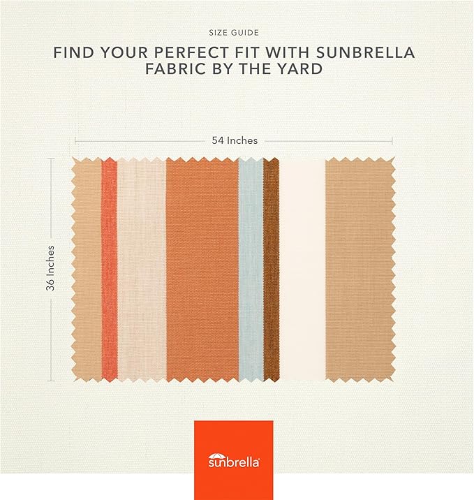 Sunbrella Outdoor Fabric by The Yard | Beaming Mojave (Striped) | Official Sunbrella Seller | Indoor or Outdoor Upholstery Fabric for Chairs, Cushions, Drapery, Pillows, Furniture