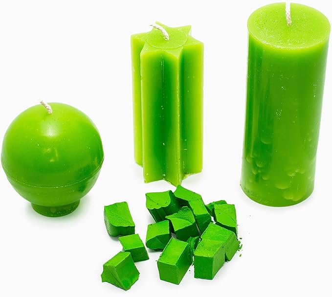 Green Candle Dye 2oz for Soy Candle Making – Candle Shop Premium Color Dye Blocks for Soy Wax, Beeswax, Paraffin - Candle Wax Dyes