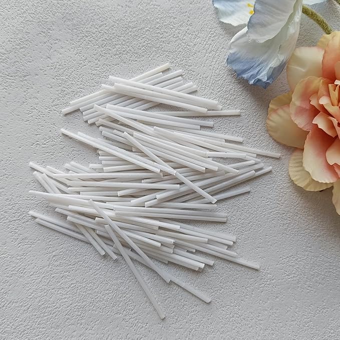 Pearled Candle Cotton Wicks 200-Pack for Sand Candles Making - 2Inch Metal-Free and Lead-Free Refill Sand Wax Wick for Candle Making DIY (White)
