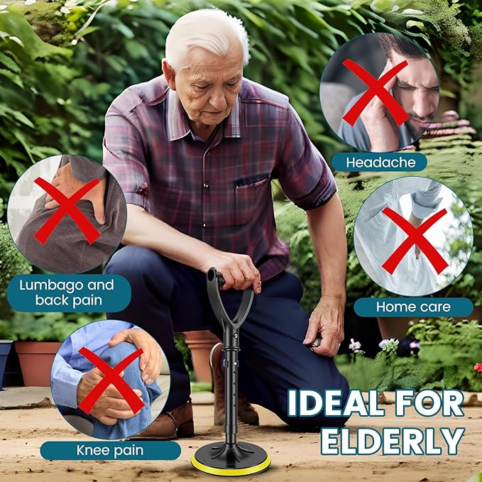 Mobility Aids Tool for Elderly, 17.3"-21.6" Height Adjustable Mobile Standing Aid Device for The Senior,Portable Stable Supports Equipment to Assist The Elderly in Getting Up from The Floor/Ground
