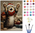 Paint by Number Kit for Adults & Kids, Christmas Cat with Gifts 16x20 Inch, DIY Acrylic Painting Kit with Brushes & Paints, Holiday Art Craft for Home Decor Framed