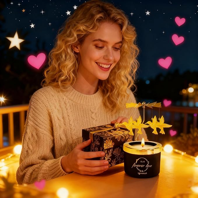 Candle Gifts for Women, Birthday Gift for Women & Mom, Unique Personalized Gifts for Daughter Sister Friends, Funny Candle Sets, Funny Candle Gift for Woman in Christmas (BLK Hummingbird)