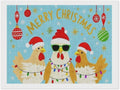 AIVKIEJK Diamond Painting Kits for Adults - Christmas Rooster Santa Hat & Fashion Glasses Painting DIY 5D Full Drill Diamond Dots Paintings with Diamonds Gem Art and Crafts Home Decor 12"x16"
