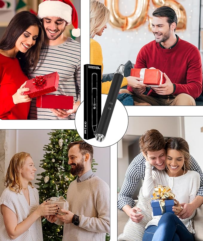 MEIRUBY Lighter Electric Candle Lighter with LED, Stocking Stuffers for Adults Women Men Wife Nana, Long Electronic Rechargeable USB Arc Lighters for Candle Camping BBQ, Gift for Women Men Mom Wife