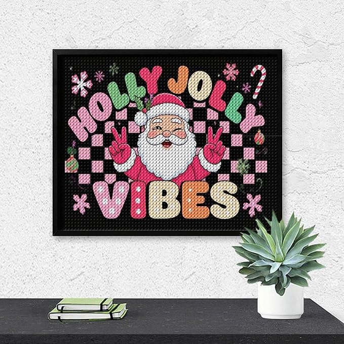 AIVKIEJK Diamond Painting Kits for Adults - Cute Santa Claus Christmas Vibes Xmas Painting DIY 5D Full Drill Diamond Dots Paintings with Diamonds Gem Art and Crafts Home Decor 16"x20"