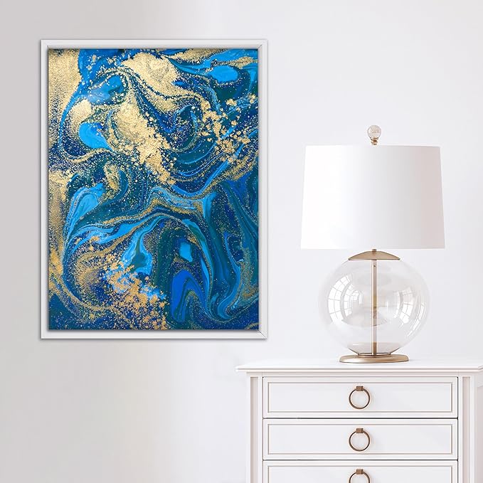 Pixy Canvas 18x24 inch Floater Frame for Canvas Paintings, Wood Panels, Canvas Panels & Stretched Canvas Boards. Floating Frame fits 5/8", 3/4" & max 7/8" Deep Artwork (White; 18 x 24 inch)