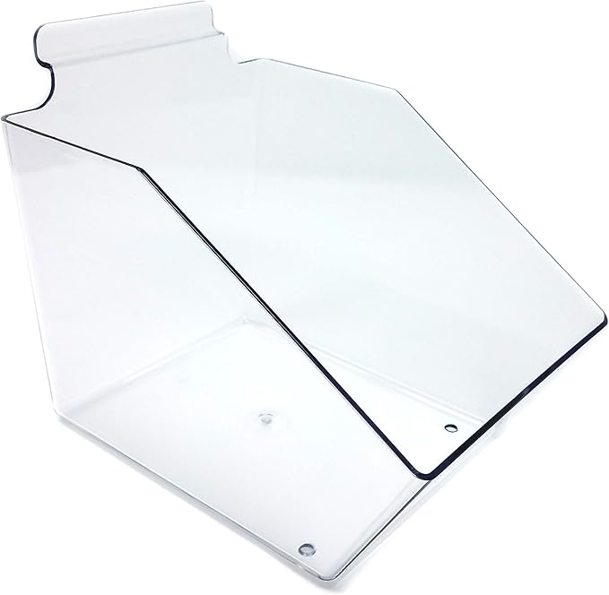STORE FIXTURES DIRECT Clear Gridwall Acrylic Bins, Small Bin for Grid Panels - 6" L x 5.5" H x 7.5" D - 10 Pack