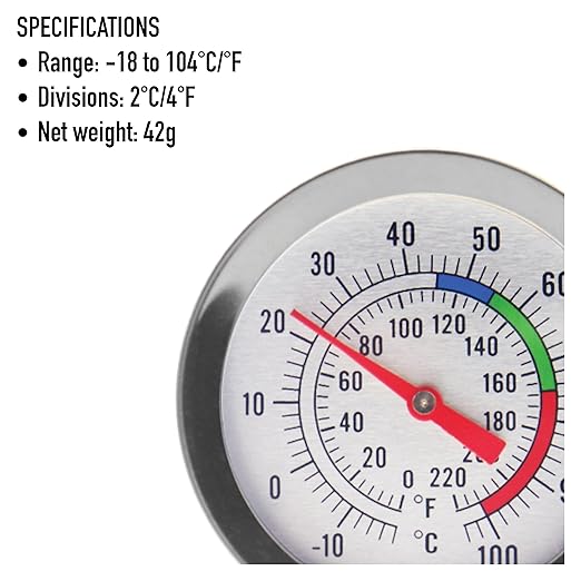 Candle Thermometer for Candle Making with Clip and 300mm Stainless Steel Probe