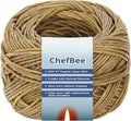CHEFBEE 200 FT Organic Hemp Wick, Well Coated Natural Beeswax for Hemp Wick Lighter or Candle Making, Slow Burn, No Dripping, Standard Size(1.1mm)