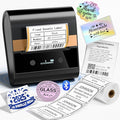 Large Label Maker 3 Inch - M260 Barcode Label Printer, Bluetooth Thermal Machine, Portable Wireless & Inkless for Small Business, Home, Office - Waterproof Label, Compatible with iOS/Android/PC, Black