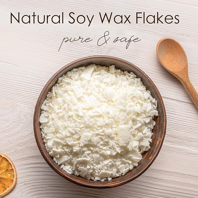 CHILLFLAME Soy Wax Flakes, Natural Candle Wax, Organic Soy Wax for Candle Making from Farm, No Harmless, Additives, and Pure (2 lb)