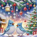 Diamond Art Painting Kits for Adults Christmas Bluebird, 5D Special Shape Diamond Art Kits for Beginners, Crystal Rhinestones Diamond Art Painting for Home Wall Christmas Decoration Gift 12×12inch