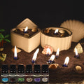Pearled Candle Sand Set - 2.2Lb Sand Wax, 50X 6” Wicks, 6X Essential Oils, 2X Candle Jars with Lids, Smoke Free Powder Snow Halloween Candles, Over 240 Hours Burn Time DIY Candle Making Kit, Black