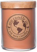 ECO CANDLE CO. Recycled Candle, Pumpkin Pecan, 18 oz. Double Wick - Scents of Pumpkin, Pecans, & Maple Syrup - 100% Soy Wax, No Lead, Kraft Paper Label & Lid, Hand Poured, Midwest Grown Soybeans