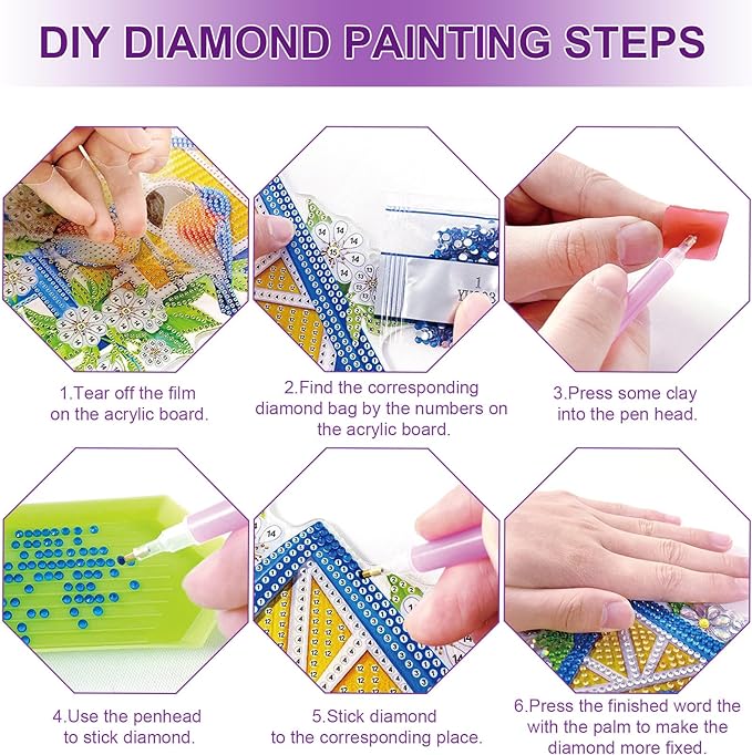 ARTopet DIY Diamond Desktop Ornament PET Irregular Shape Special Shaped Crystal Double Sided Pattern Single Sided Drill Diamond Art Painting Tabletop Home Ornaments Decor-Rooster