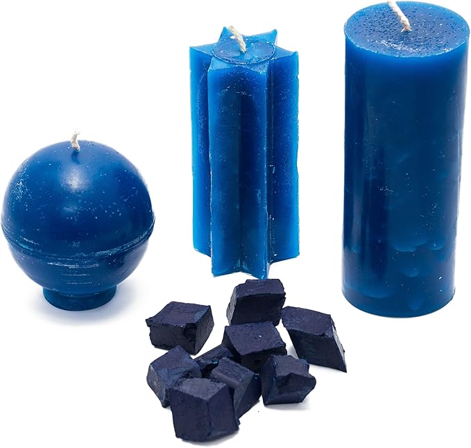 Dark Blue Candle Dye 2oz for Soy Candle Making – Candle Shop Premium Color Dye Blocks for Soy Wax, Beeswax, Paraffin - Candle Wax Dyes