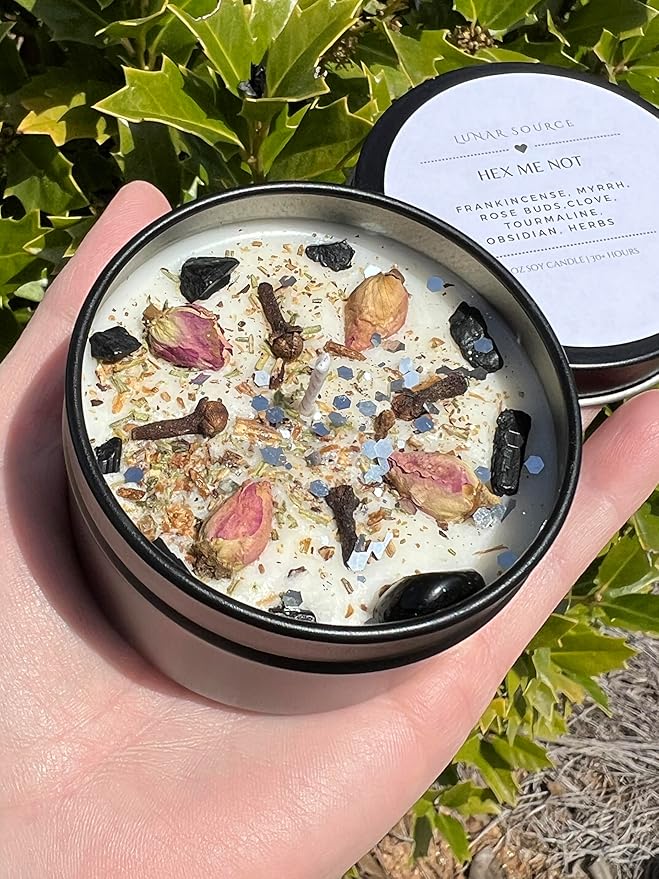 Hex Remover Curse Break Uncrossing Candle | Witchcraft Banishing Reversal Baneful Jinx Protection Intention Crystal Ritual Altar Spell Witchy Gift