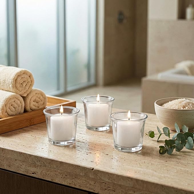 White Votive Candles Unscented Candles for Wedding Centerpieces Pack of 72 Dripless Wax for Parties, Aromatherapy, Devotional, Home Décor, Spas & Holiday Gifts – Royal Imports