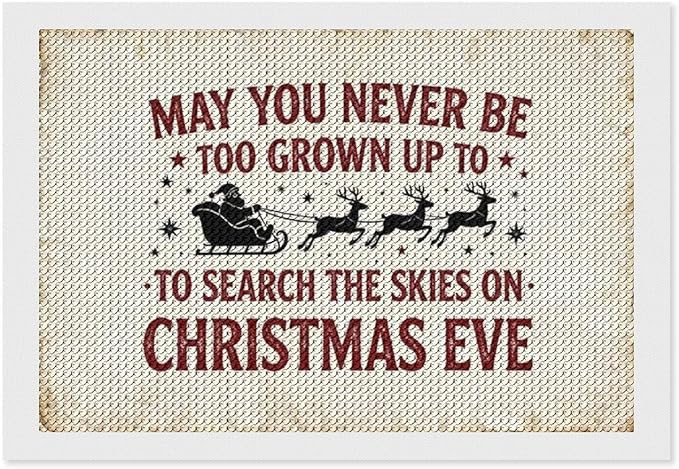 Diamond Painting Kits for Adults - Christmas May You Never Grow Too Big to Search The Sky On Christmas Eve Painting DIY 5D Full Drill Diamond Dots Paintings with Diamonds Gem Art And Crafts Home Decor