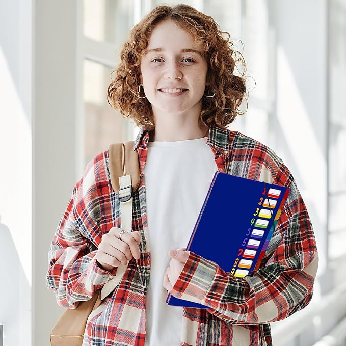 24 Pockets Expanding File Folder Organizer,Accordion File Organizer,A4 Letter Size,Rainbow Tab, for Home/Office/School Document Organizer (Blue)