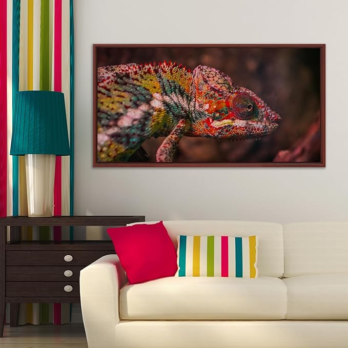 Pixy Canvas Floater Frame 10x18 for 1-1/2 (1.5) inch Deep Canvas Paintings/Canvas Prints/Wood Canvas Panels/Wall Art/Wall Decor/Home Decor/Artwork (Red Cherry, 10 x 18 inch, Landscape)