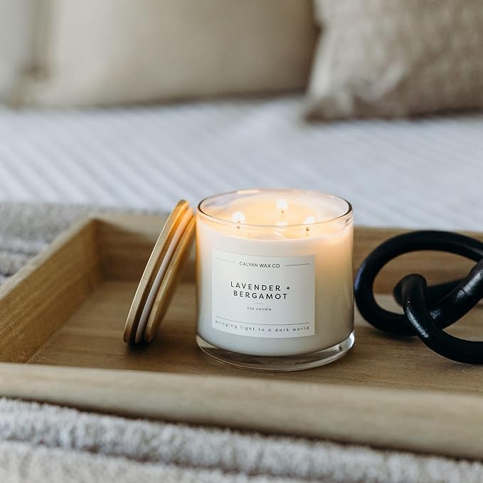 Lavender & Bergamot 3 Wick Scented Candle