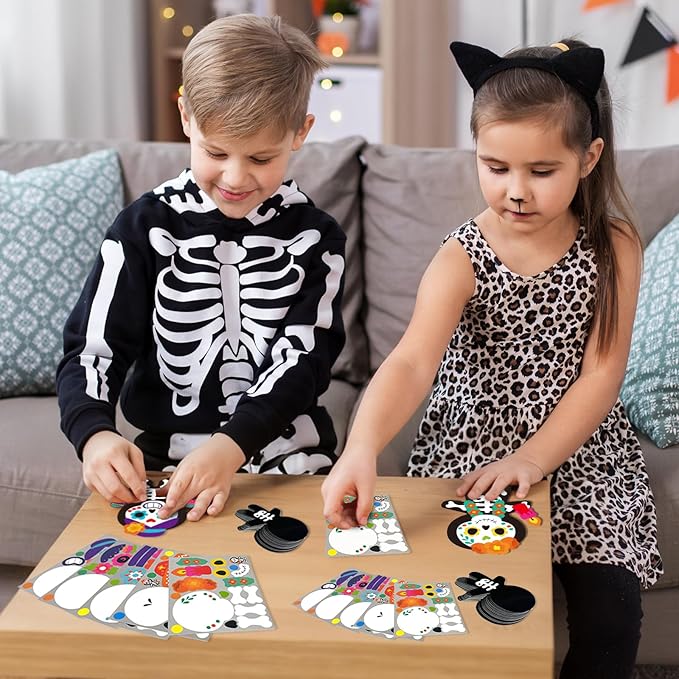Cinrobiye 24Set Day of The Dead Craft Kits Sugar Skull Masks Craft Kits DIY Paper Mask for Halloween Pinata Goodie Bag Fillers Dia De Los Muertos Birthday Party Favors Holiday Home School Art Project