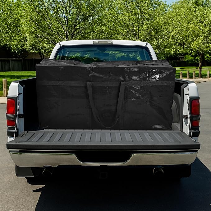 Windyun 4 Pack 69 Gallon Extra Large Moving Bags XXL Heavy Duty Storage Bag with Strong Zipper Handle Jumbo Big Tote Box Foldable for College Dorm Travel Clothes Duffle Blanket Pillow(Black)