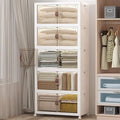 Extra Large Stackable Storage Bins with Lids & Wheels, Foldable Plastic Storage Bins (1, White, 30"×20"×80")