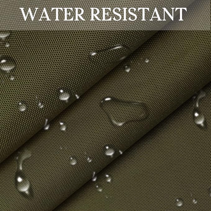 Waterproof Canvas Cloth Fabric by The Yard 60" W 600D Oxford Polyester Upholster Fabric Water Resistant Material for Outdoor Furniture Chair Cushion Cover DIY Sewing (1 Yards, Army Green)