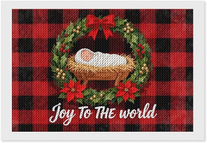 AIVKIEJK Diamond Painting Kits for Adults - Faith Christmas World Joy Painting DIY 5D Full Drill Diamond Dots Paintings with Diamonds Gem Art and Crafts Home Decor 8"x12"