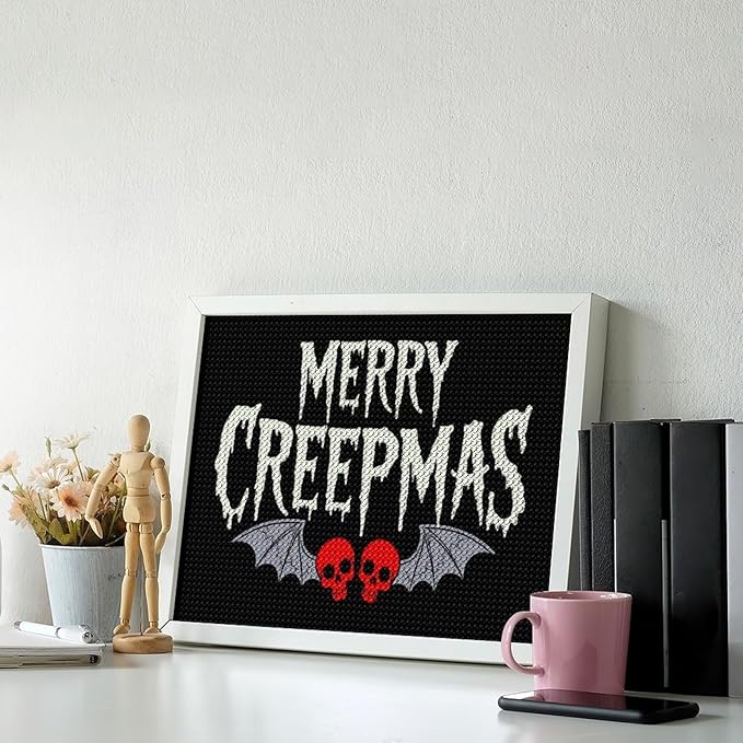 AIVKIEJK Diamond Painting Kits for Adults - Halloween & Christmas Gothic Ghost Christmas Painting DIY 5D Full Drill Diamond Dots Paintings with Diamonds Gem Art and Crafts Home Decor 12"x16"