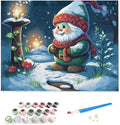 Savannan Paint by Numbers for Adults Without Frame, Christmas Santa Tree Candle Snow Winter Scarf DIY Acrylic Painting by Numbers Kits on Canvas for Beginner, 20"x20"