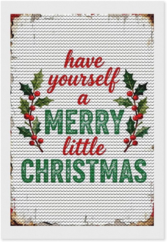 AIVKIEJK Diamond Painting Kits for Adults - Merry Christmas Santa Painting DIY 5D Full Drill Diamond Dots Paintings with Diamonds Gem Art and Crafts Home Decor 8"x12"