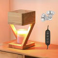 IN HAPPY Candle Warmer Lamp with Timer,Bedroom Home Decor Dimmable Wax Melt Warmer for Scented Wax with 2Pcs 50w Bulbs,Perfect for Jar Candles,Birthday Gifts for Women Mom