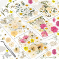Dried Pressed Flowers for Resin, Real Pressed Flowers Dry Leaves Bulk Natural Herbs Kit for Scrapbooking Art Crafts Epoxy Resin Jewelry Mold Candle Soap Making Nails Décor (White & Pink Floral)