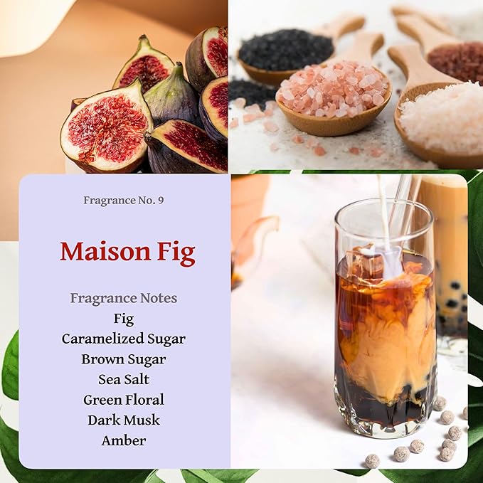 RUTH & ROSE | Maison Fig | 100% Beeswax Scented Candles for Home, 8oz, +65 Hours Burn Time, Aromatherapy Non Toxic Candles, Gift for Women & Men, Perfect for Travel or Gifting