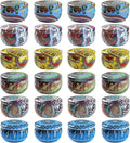 Phinicco 24 pcs 2.5oz Candle Tins Candle Making Jars Empty Candle Jars with Lids Candles Tin Candle Containers Small Candle Jars (6 Patterns)