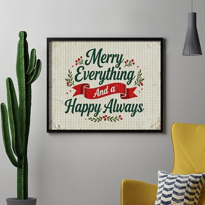 AIVKIEJK Diamond Painting Kits for Adults - Merry Christmas Painting DIY 5D Full Drill Diamond Dots Paintings with Diamonds Gem Art and Crafts Home Decor 16"x20"