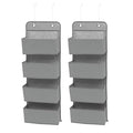 Delta Children 4 Pocket Over The Door Hanging Organizer, 2 Pack, Dove Grey