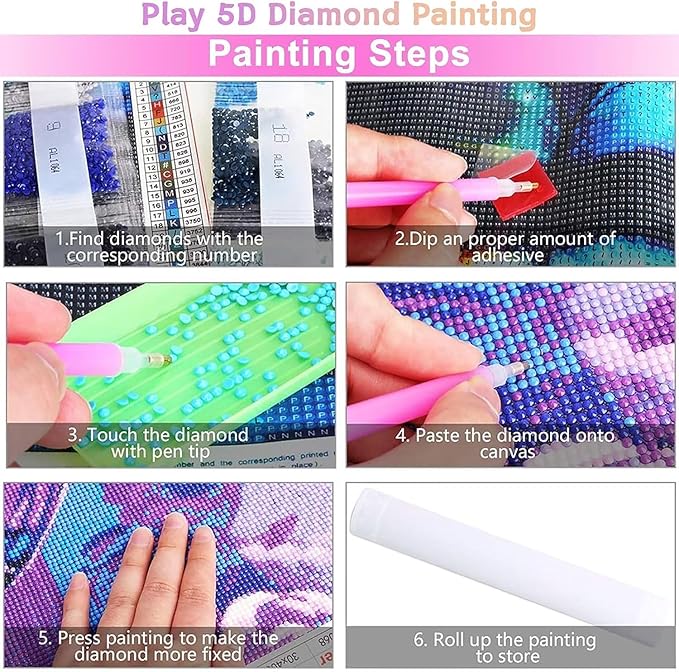Holiday Diamond Painting Kits,Adult Diamond Art Kits,Beginners DIY 5d Christmas Candle Painting Art Crafts for Winter Decor Home Decor Or Holiday Gifts 16x24 Inch