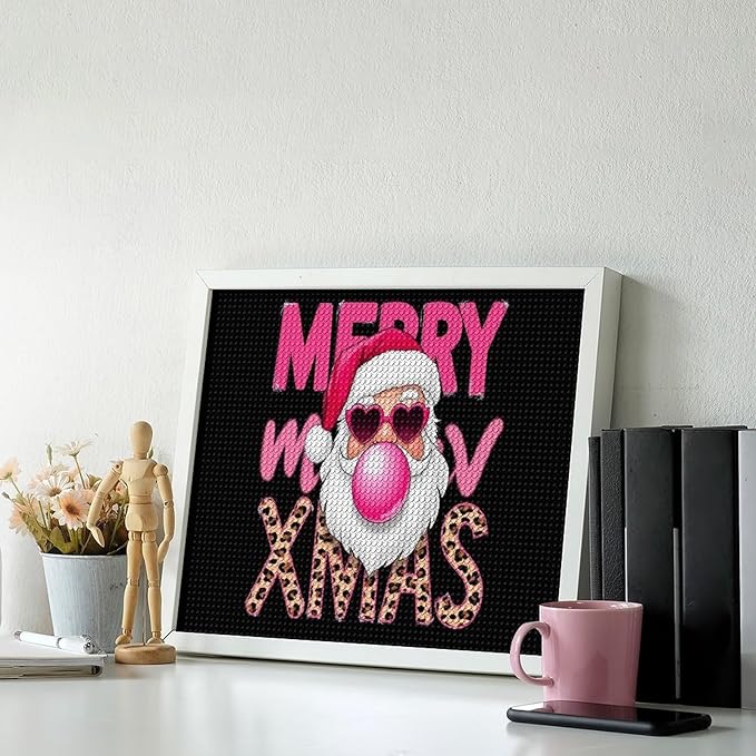AIVKIEJK Diamond Painting Kits for Adults - Santa Christmas Painting DIY 5D Full Drill Diamond Dots Paintings with Diamonds Gem Art and Crafts Home Decor 16"x20"