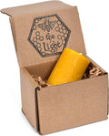 BeeTheLight Beeswax Pillar Candle - 100% Pure Bees Wax - Choose Your Size and Color - Up to 72 Hour Burn Time - Approx. 2x3, 3x4, 3x6 - Unscented - Natural Light Honey Scent (Natural Yellow, Small)