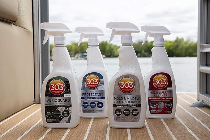 303 Marine Fabric Guard - Restores Water and Stain Repellency To Factory New Levels, Simple and Easy To Use, Manufacturer Recommended, Safe For All Fabrics, 32oz (30604CSR)