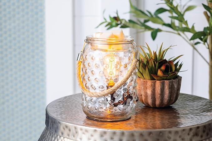 Candle Warmers ETC Hobnail & Rope Vintage Bulb Illumination Fragrance Warmer